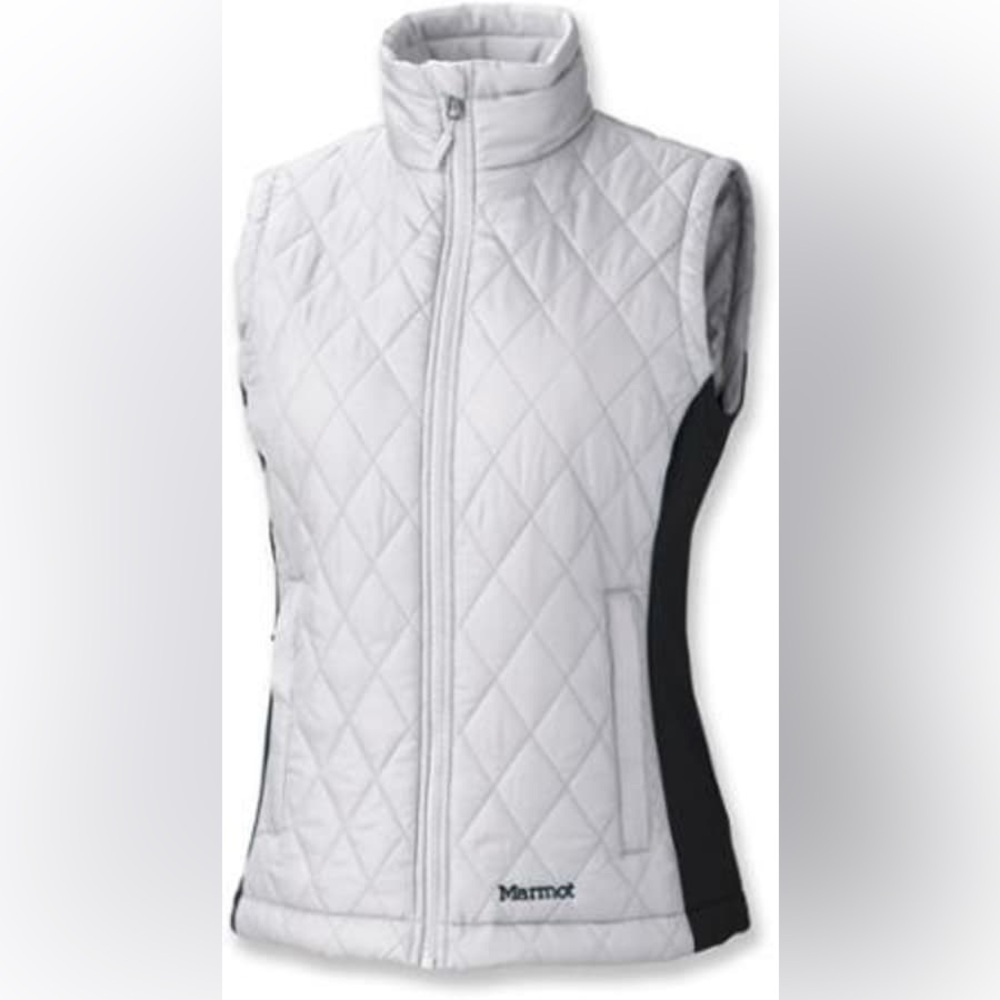 Marmot Light Gray Quilted Vest